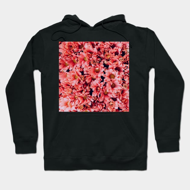 Vibrant Small Pink Flowers Hoodie by Felicity-K